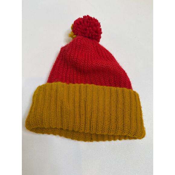 San Francisco 49ers Vintage Pom Pom Beanie Red Gold 70s 80s Small Size Knitted main image 4